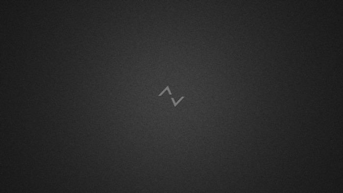 Minimalist dark background with abstract symbol