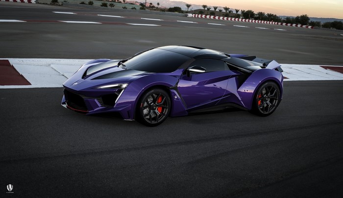 Purple Fenyr Supersport by Benoit Fraylon on a Racetrack