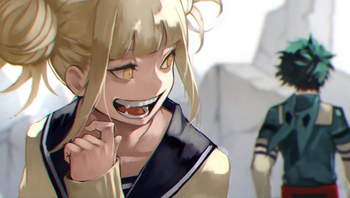 Himiko Toga and Izuku Midoriya from My Hero Academia