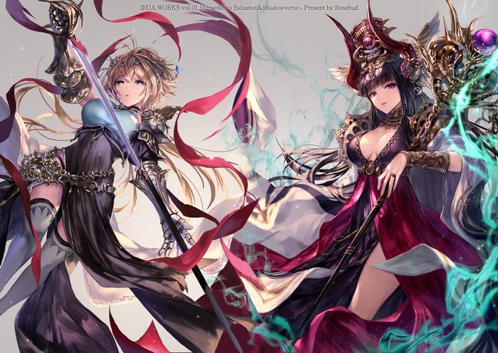 Two anime girls with staffs from IRUA WORKS vol.01