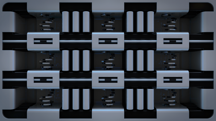 Abstract 3D structure with metallic elements
