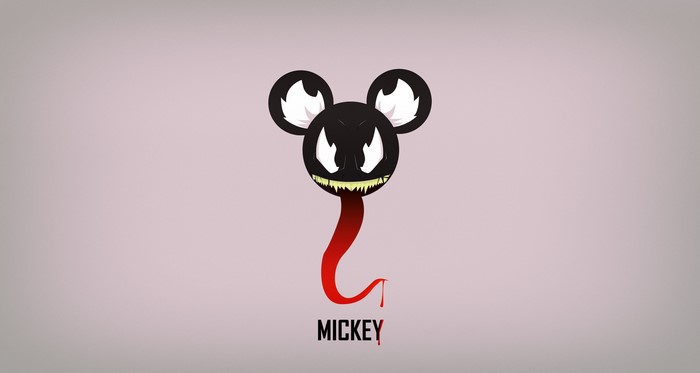 Venom Mickey Mouse mashup with blood