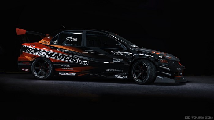 Mitsubishi Lancer Evolution with Speedhunters livery