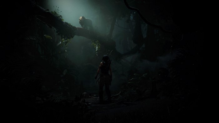 Lara Croft from Tomb Raider in a jungle