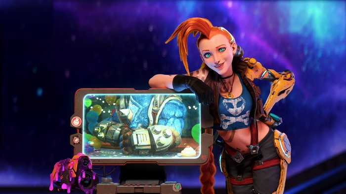 Jinx and Malphite from League of Legends