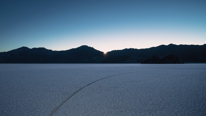 Sunrise over Death Valley Salt Flats