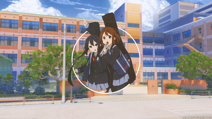 4K Anime Girls with Guitar Case