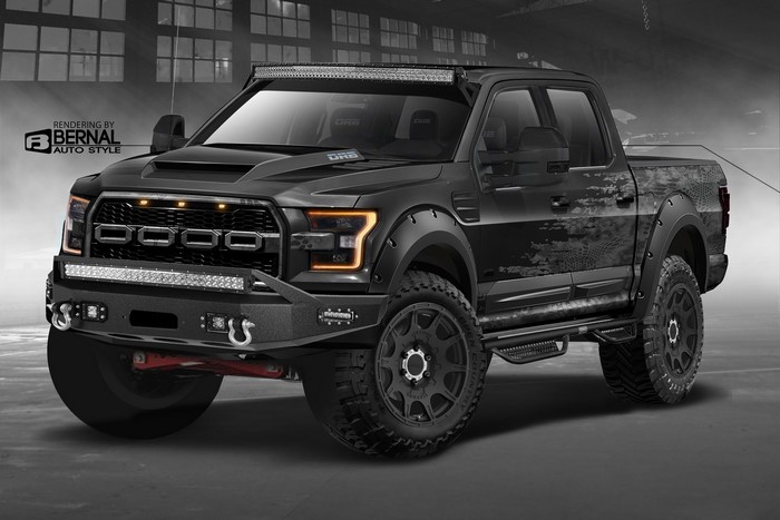 Black Ford F-150 Raptor Rendering by Bernal Auto Style