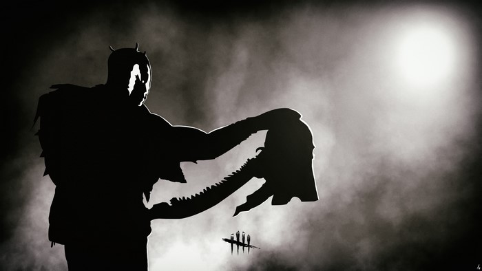 The Wraith from Dead by Daylight holding a mask