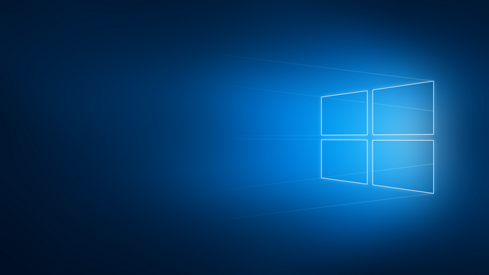 Windows 10 Logo on Blue Background