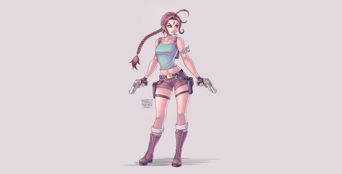 Lara Croft from Tomb Raider artwork by Mauro Albatros