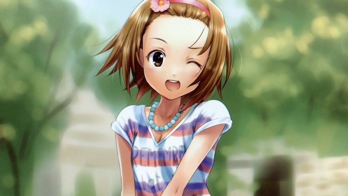 Tainaka Ritsu from K-ON! winking