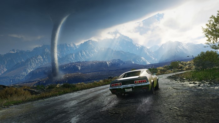 Tornado and car in Just Cause 4