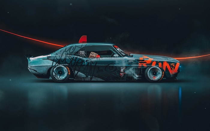 Khyzyl Saleem artwork of a modified Chevrolet Camaro