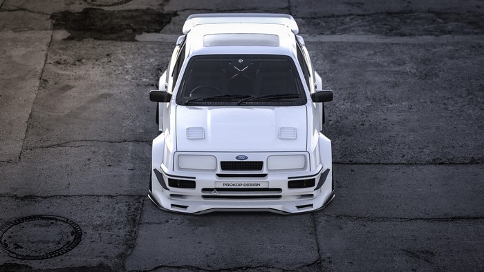 White Ford Sierra RS Cosworth by Rostislav Prokop