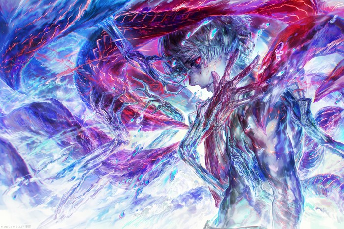 Kaneki Ken in Tokyo Ghoul Digital Artwork