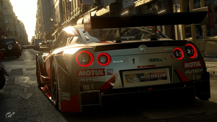 Nissan GT-R Nismo race car in Gran Turismo