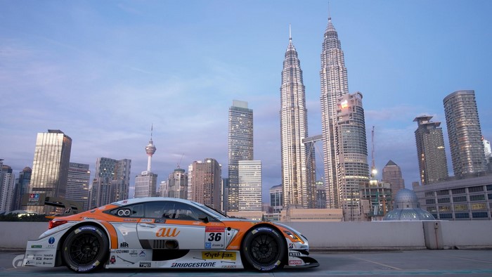 Lexus RC F GT3 "au" race car in Kuala Lumpur