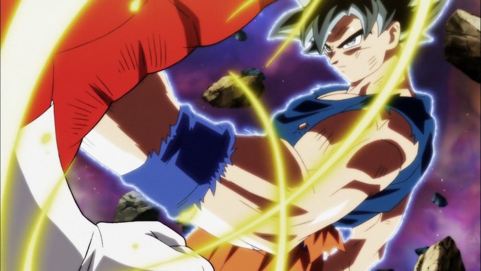 Goku from Dragon Ball Super in Ultra Instinct