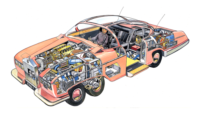 FAB 1 from Thunderbirds cross-section drawing