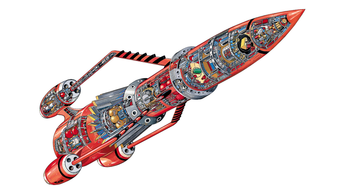 Thunderbirds FAB 1 cross-section drawing
