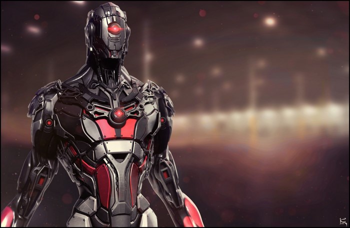 Artwork of a science fiction robot