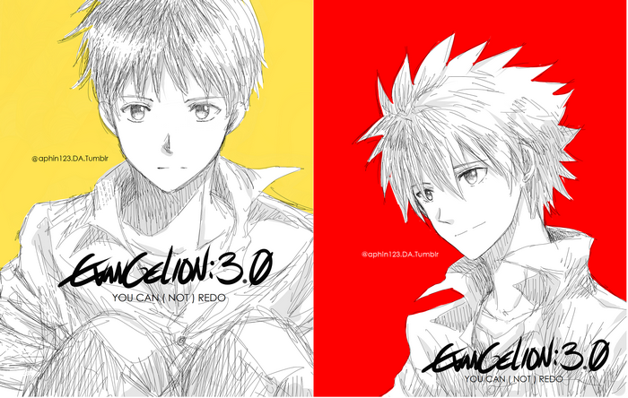 Shinji Ikari and Kaworu Nagisa from Evangelion 3.0