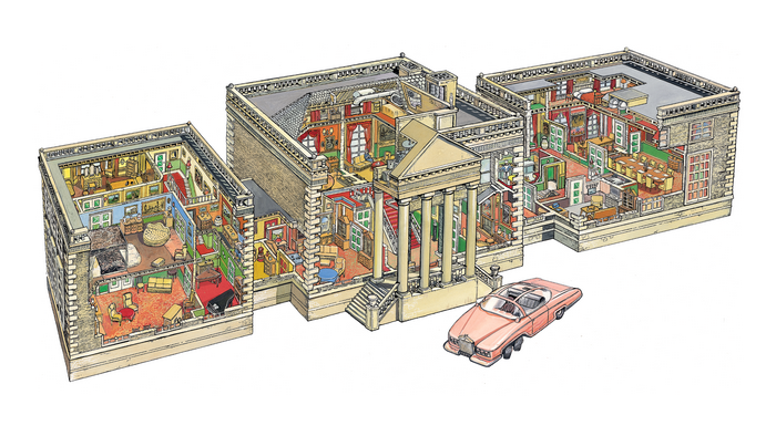 Thunderbirds International Rescue Cross Section of Tracy Island