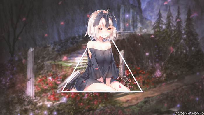 Anime girl in black dress from Fate/Grand Order