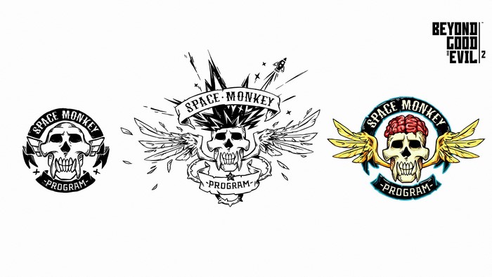Space Monkey Program logos from Beyond Good & Evil 2