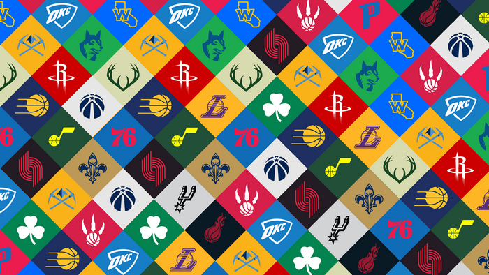 NBA Logos Pattern 4K