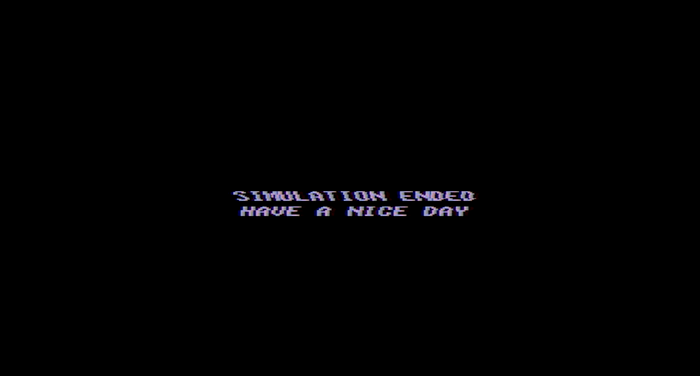 Simulation Ended Have a Nice Day Glitch Art