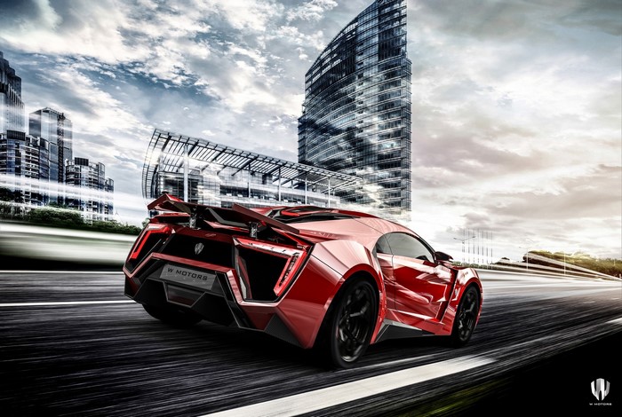 Lykan Hypersport by W Motors driving on a highway