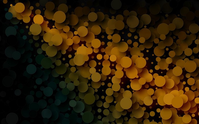 Abstract orange and teal bokeh circles texture
