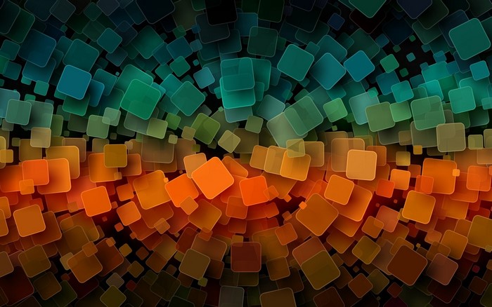 Abstract digital art with gradient squares