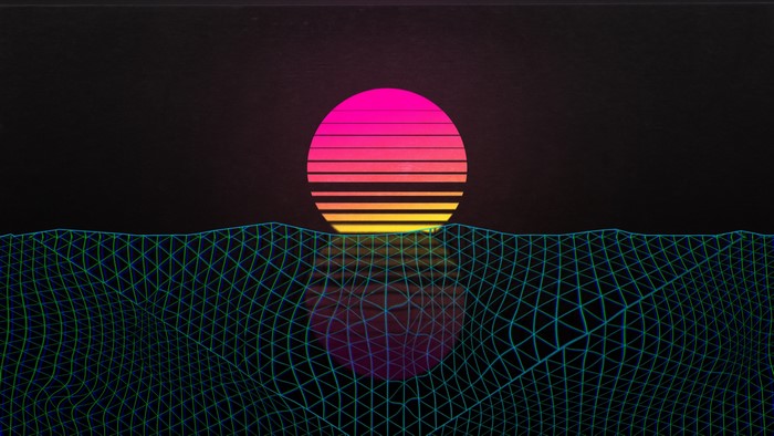 4K OutRun Sunset Vaporwave