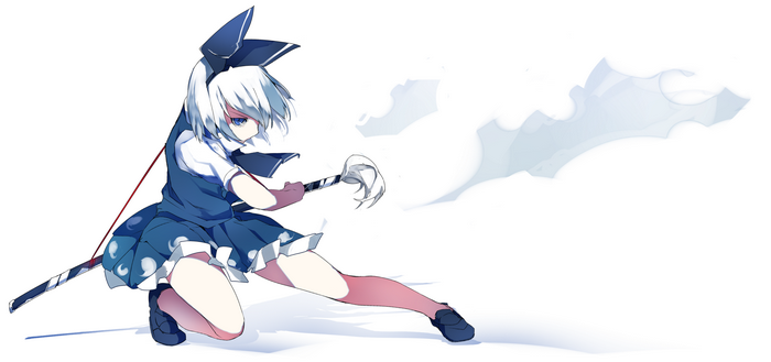 Konpaku Youmu from Touhou holding a sword