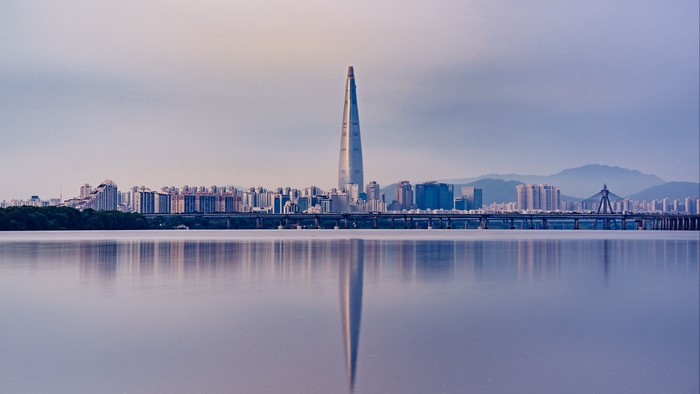 Seoul Skyline with Lotte Tower Panorama