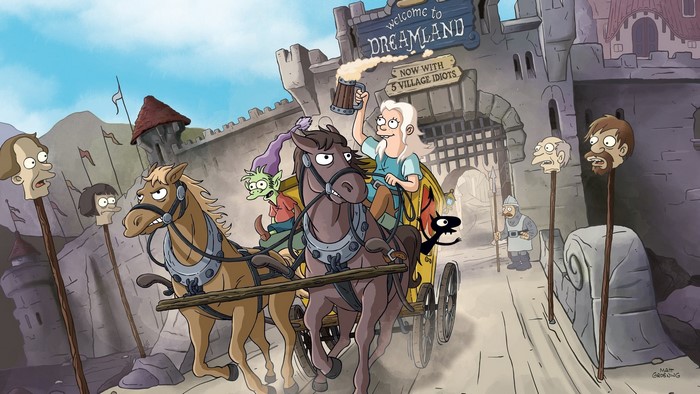 Disenchantment: Bean, Elfo, and Luci in Dreamland
