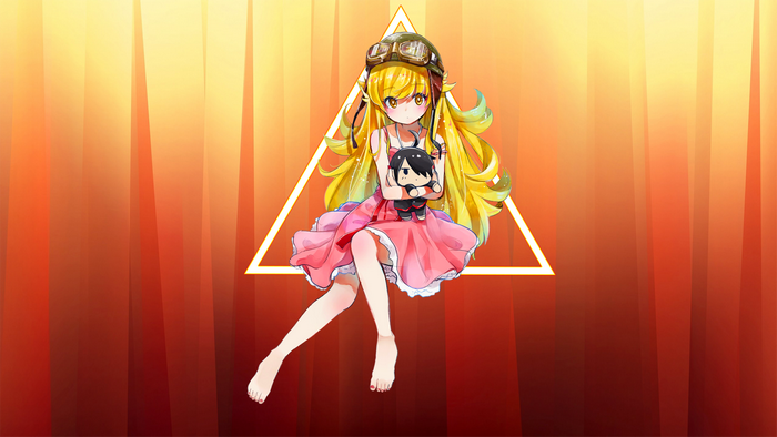 Oshino Shinobu from Monogatari Series with plush toy