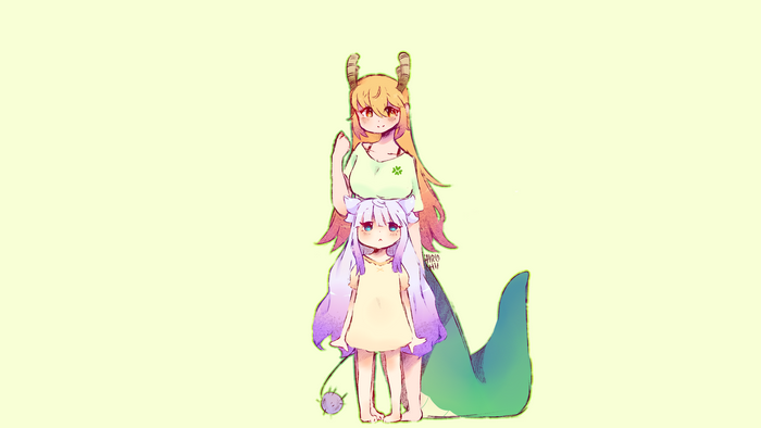 Tohru and Kanna from Kobayashi-san Chi no Maid Dragon