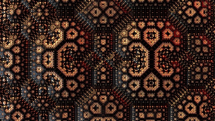 Abstract fractal pattern with geometric shapes