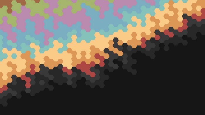 Colorful abstract hexagon texture 4K