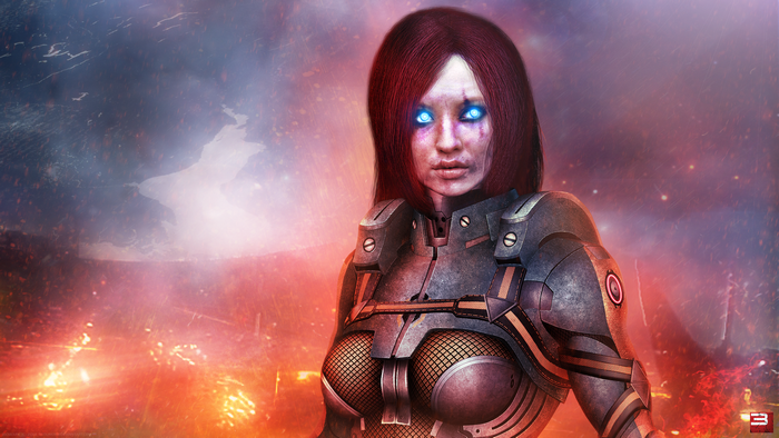 Female Cerberus operative from Mass Effect 3