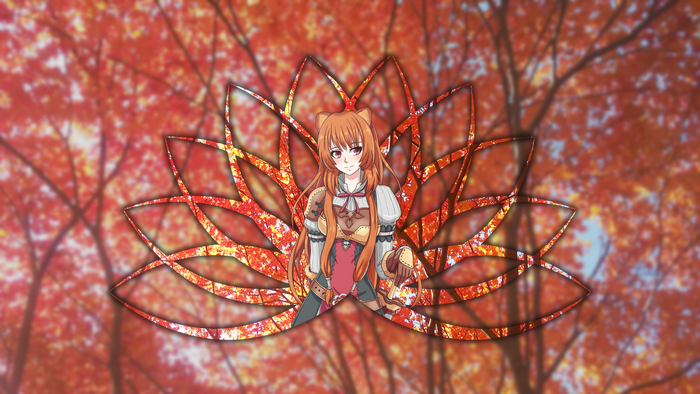 Raphtalia from Tate no Yuusha no Nariagari with autumn leaves