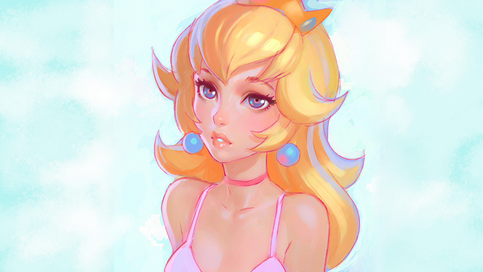 Princess Peach Digital Fantasy Art