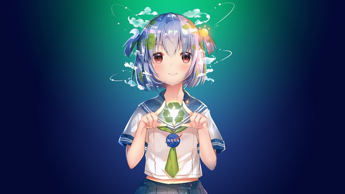 Earth-chan anime artwork