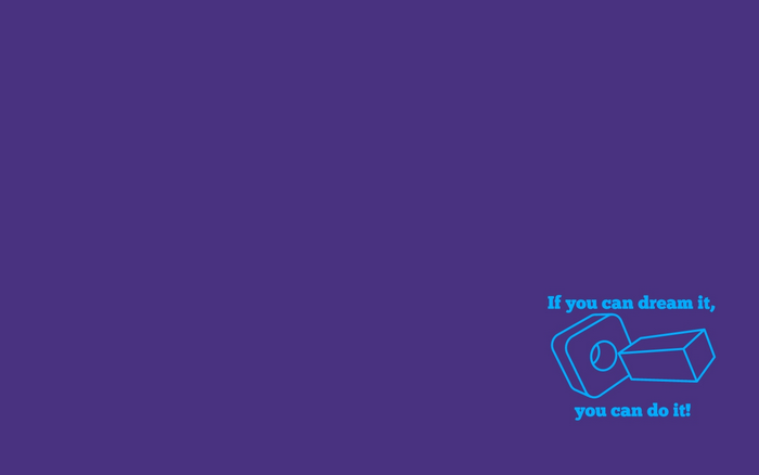 Motivational quote with abstract shapes on purple background