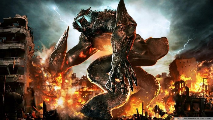 Kaiju in Pacific Rim ruins
