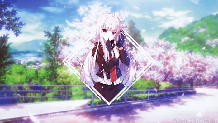 Kyoko Kirigiri from Danganronpa in a park